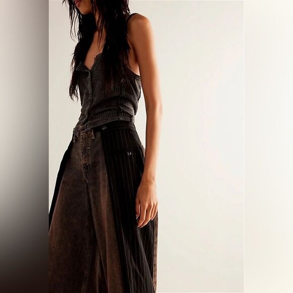 NWT We The Free Gwyneth Low-Rise Wide Leg Jeans brown Sz 28 Low Rise Wide flare - Picture 3 of 14